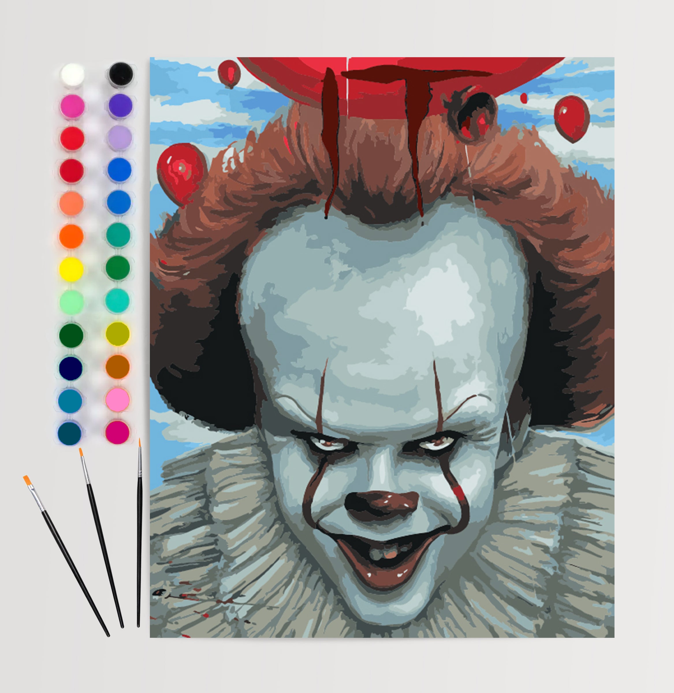IT: Pennywise Pencil Portrait Drawing Print 