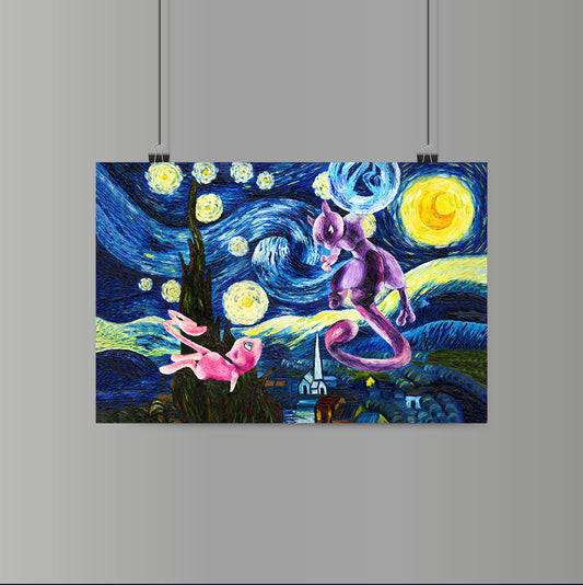 Pokemon Starry Night Poster